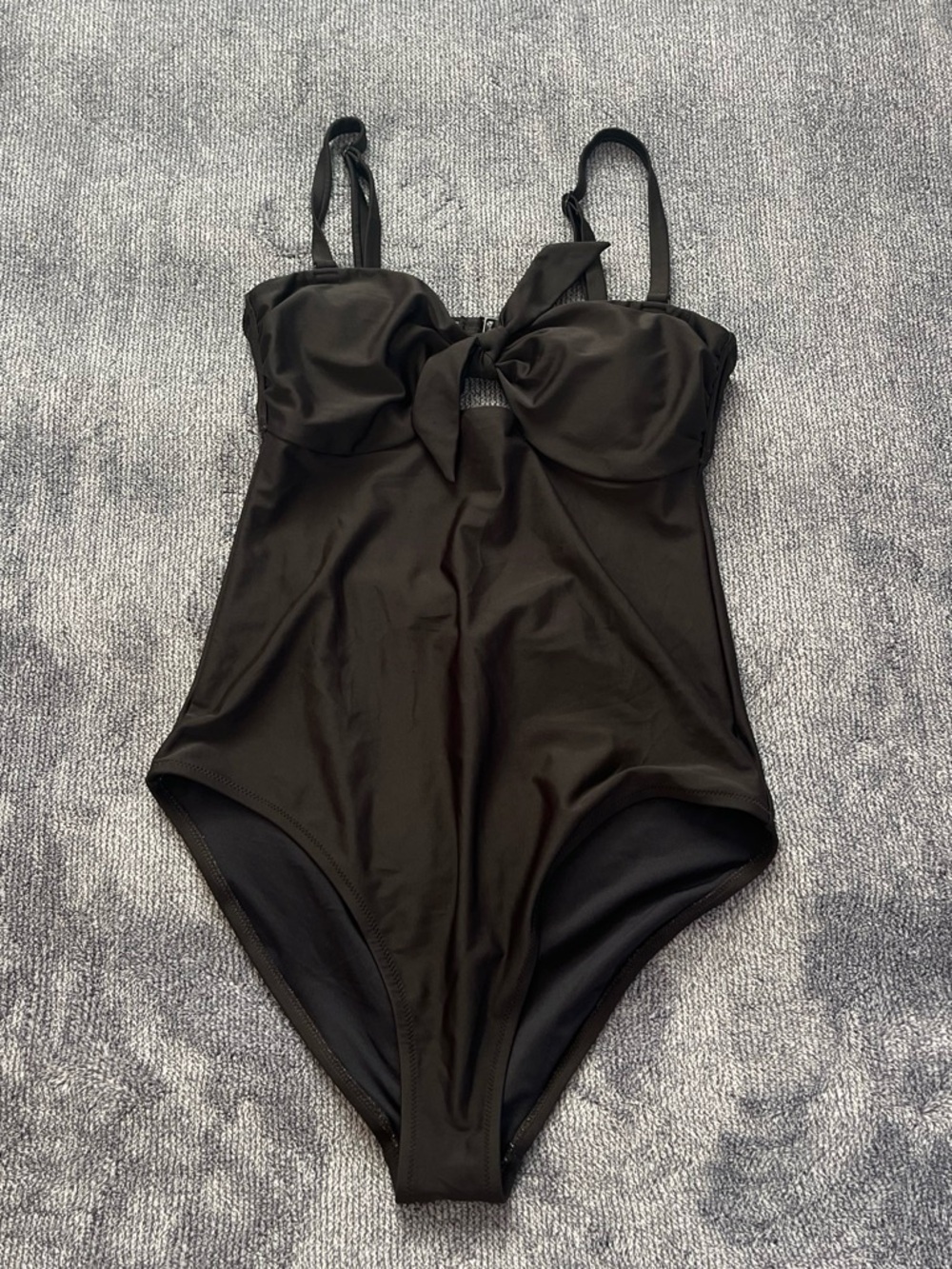Old Navy Black One-Piece Swimsuit with Front Knot Detail
